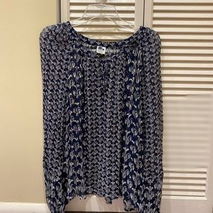 Lucky Brand (John Robshaw) romantic sheer peasant blouse